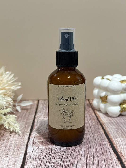Island Vibe Room + Linen Spray      ( 2oz & 4oz )                                   Mango | Coconut Milk