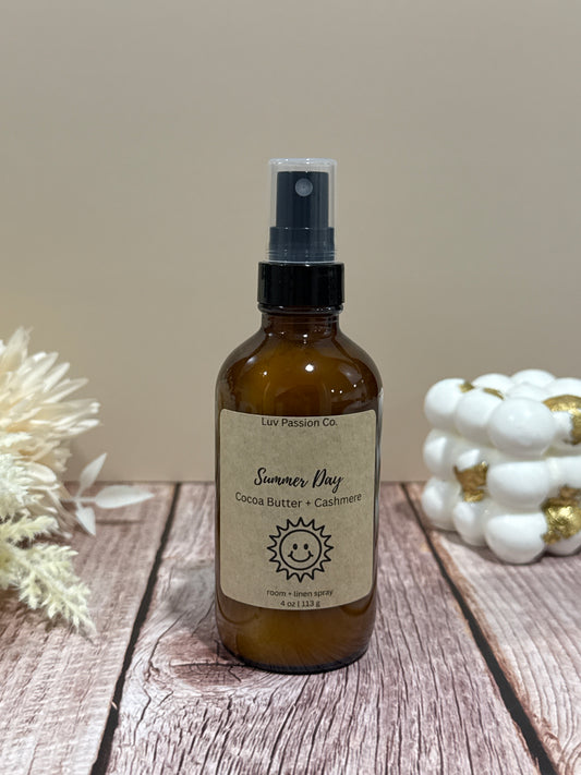 Summer Day Room + Linen Spray  ( 2oz & 4oz )                                   Cocoa Butter | Cashmere